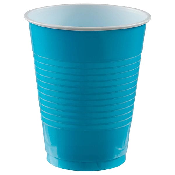Caribbean Blue Big Party Pack 18oz Plastic Cups 50 Ct