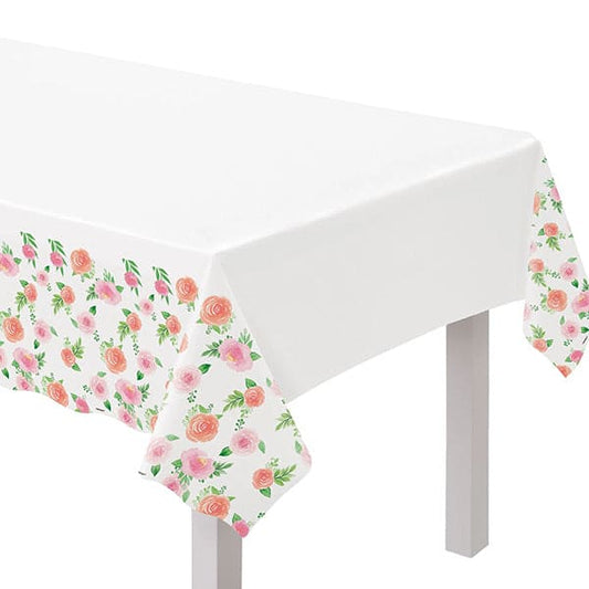 Floral Baby 54in x102in Plastic Table Cover