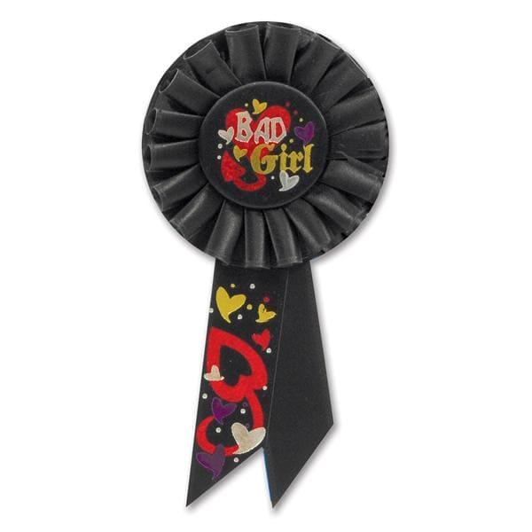 Bad Girl Black Rosette Ribbon