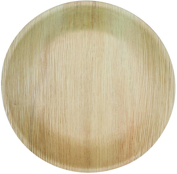 Palm Leaf 10in Round Platter 4 Ct