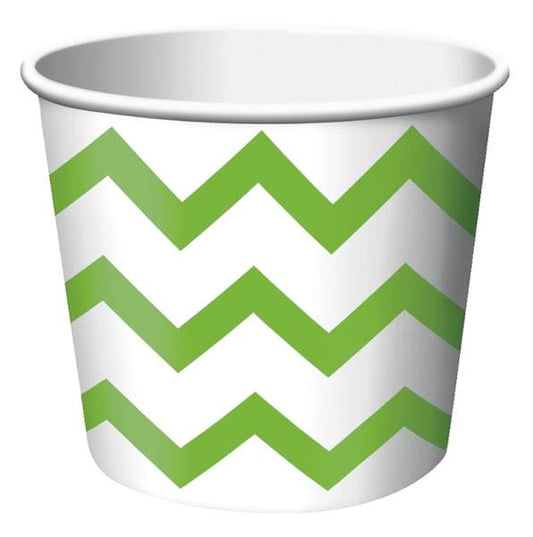 Lime Green Chevron Treat Cups 6ct