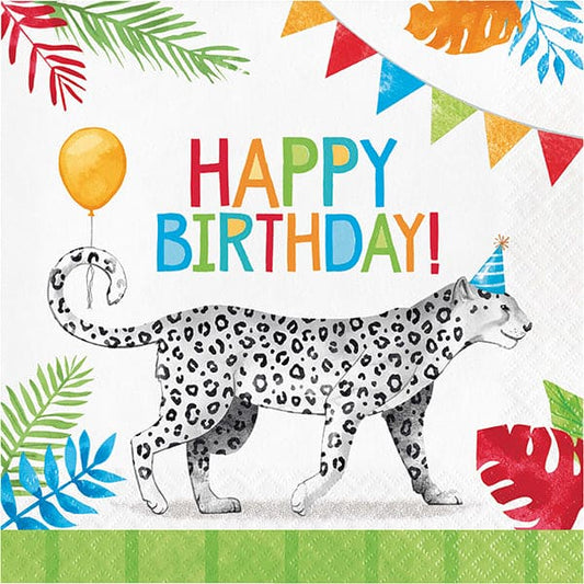 Party Animals Happy Birthday Luncheon Napkins 16 Ct