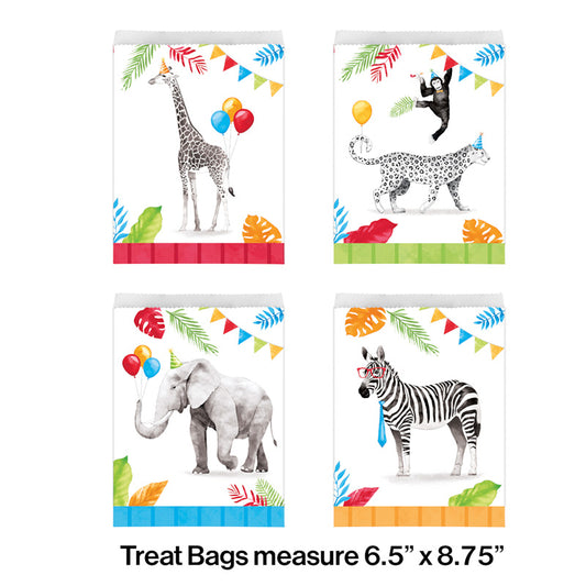 Party Animals Paper Treat Bags 8 Ct