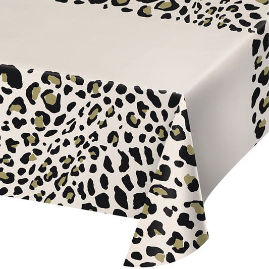 Leopard 54 x 102in Plastic Table Cover