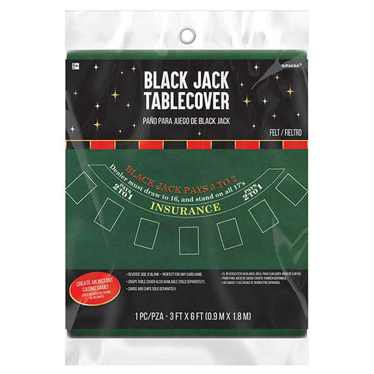 Black Jack Felt Game Board Tablecover 36" x 72"