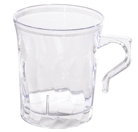 Flairware Clear Plastic Coffee Mugs 8oz