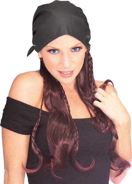 Pirate Wig w/ Black Pleather Cap