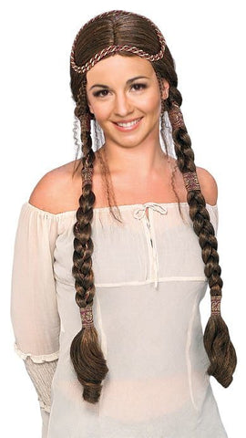 Renaissance Lady Brown Wig