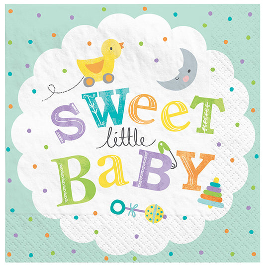 Sweet Little Baby Luncheon Napkins 16 Ct