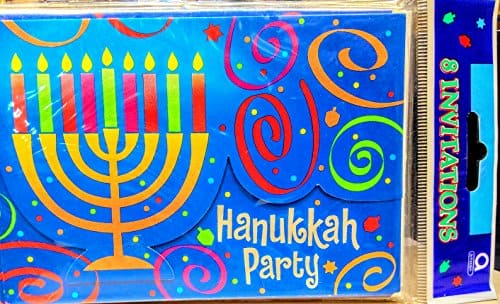 Hanukkah Party Invitations 8 ct.
