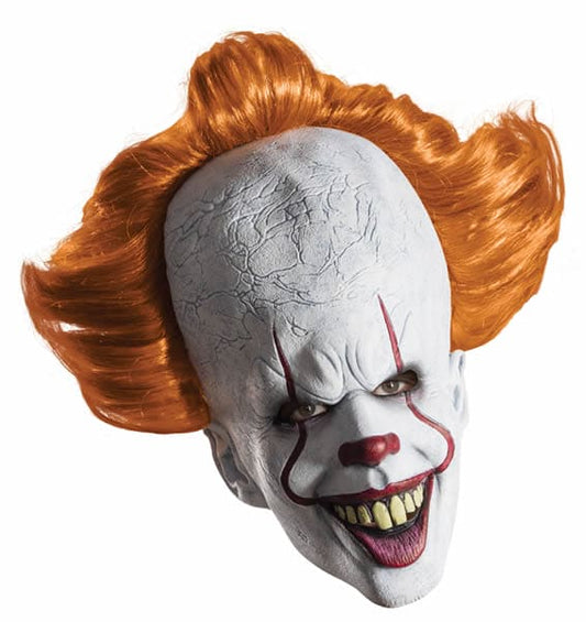 Adult Pennywise Overhead Mask with Attached Hair