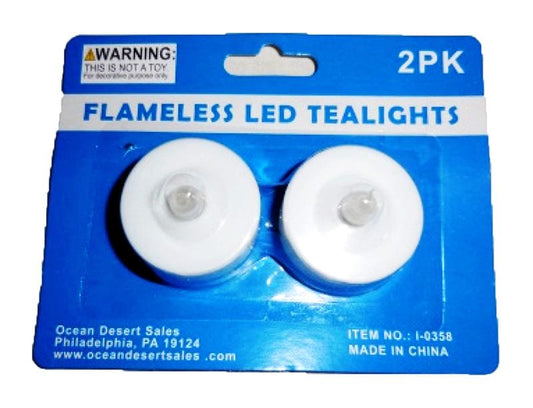 Flameless LED Tealights (2Pk)