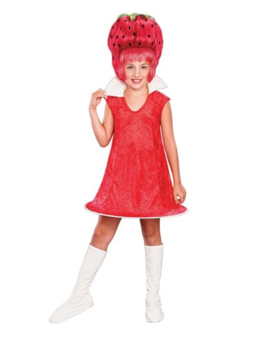 Retro Strawberry Tart Fruit Red Child Costume