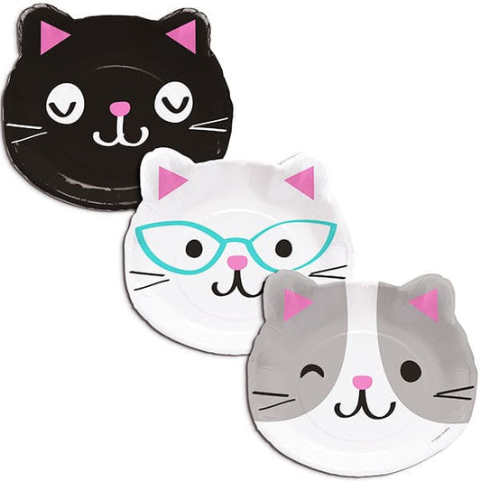 Purr-fect Party 9in Assorted Shaped Dinner Plates