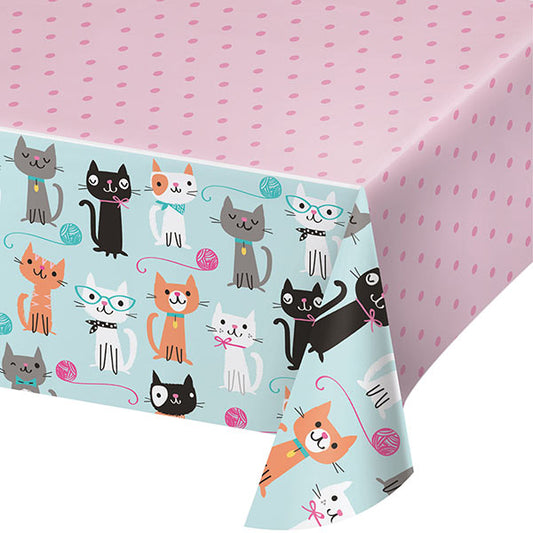 Purr-fect Party 54 x 102in Plastic Table Cover