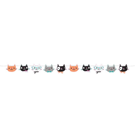 Purr-fect Party 6in x 6ft Shaped Banner