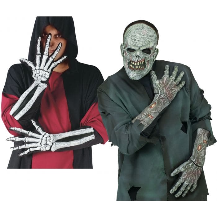 3D Skeleton and Wrist Bone and Zombie Hand and Wrist