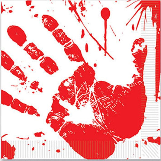 Bloody Handprints Luncheon Napkins 16ct
