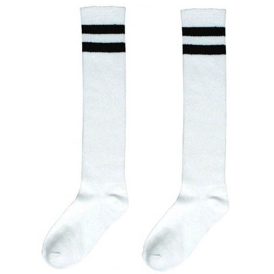 White Stripe Knee High Socks