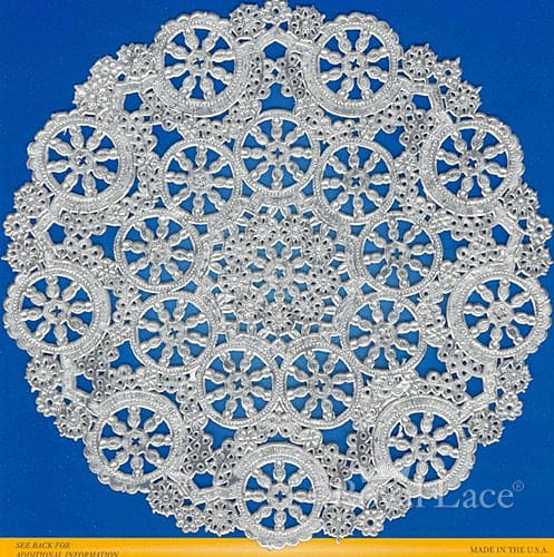 Medallion Silver Foil 12in Paper Doilies