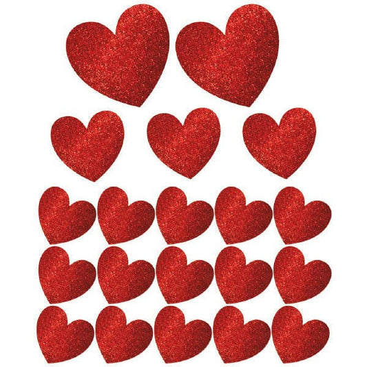 Glitter Paper Heart Mega Value Pack Cutouts 20 Ct