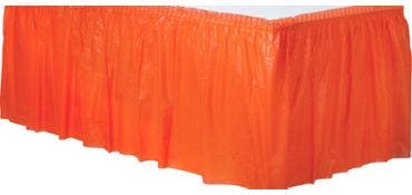 Orange Peel Solid Color Plastic Table Skirt 14' x 29"