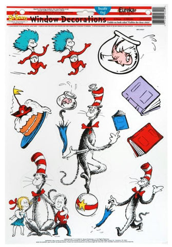 Cat in the Hat Characters Window Clings