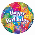 Brilliant Balloons Happy Birthday Metallic Balloon 18in