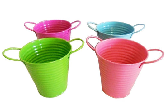 Color Tin Bucket with Side Handles