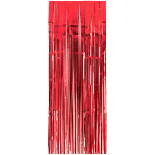 Metallic Curtain Red 3ft x 8ft