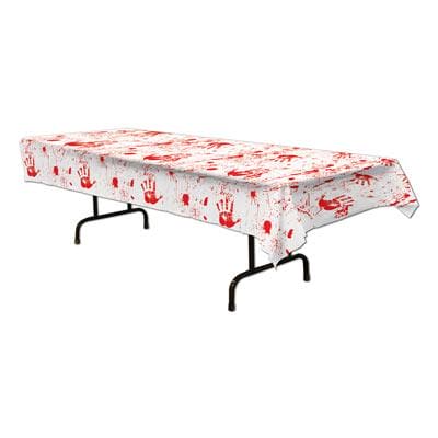 Bloody Handprints 54in x 108in Plastic Tablecover