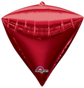 Red Diamondz UltraShape 17in Metallic Balloon