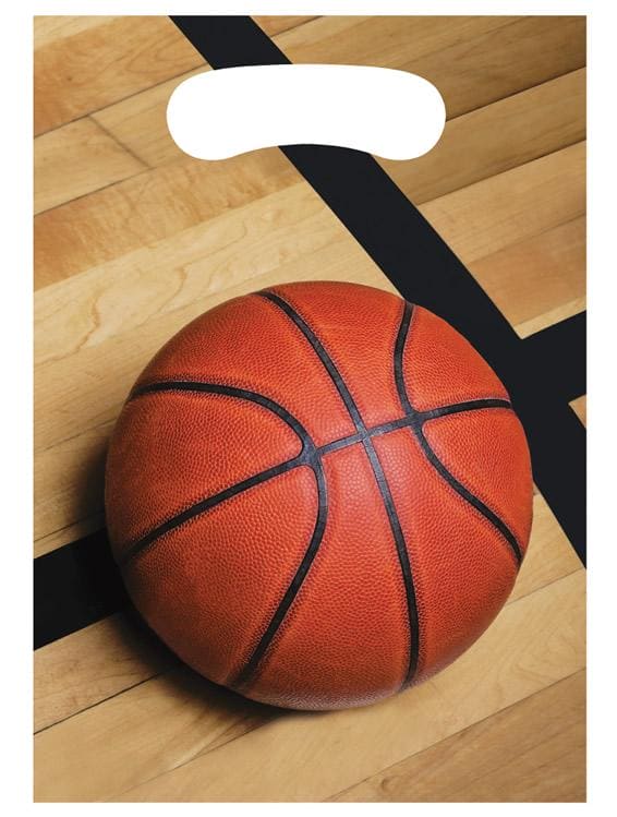Sports Fanatics Basketball Plastic Treat Bags