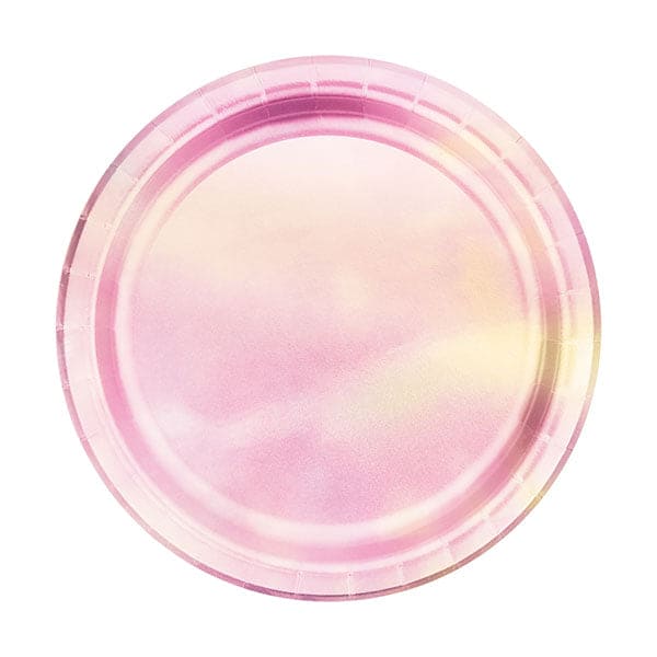 Iridescent Shine 7in Round Luncheon Paper Plates 8 Ct