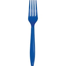 Cobalt Blue Plastic Forks 24 Count