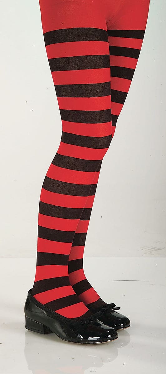 Red/Black Striped Tights