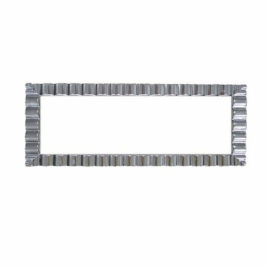 Tray 17"x9" White w/Silver Edg