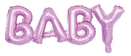 Air Filled Baby Balloon Phrase Pink 33in. x 15in.
