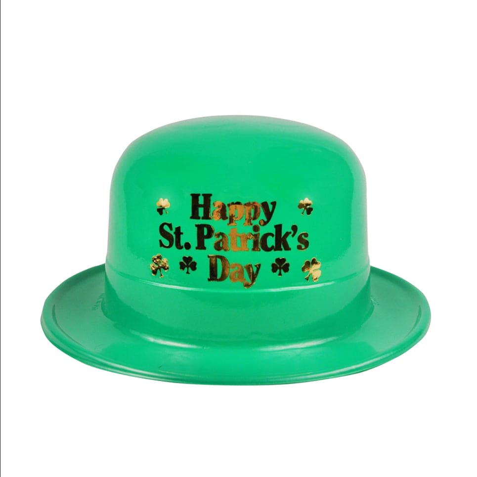 Happy St. Patrick Green Derby w/Gold Print