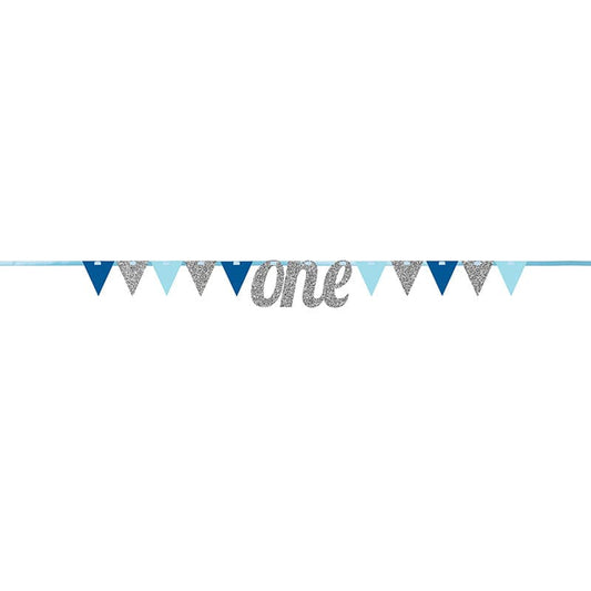 1st Birthday Banner Blue