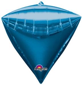 Blue Diamondz UltraShape 17in Metallic Balloon