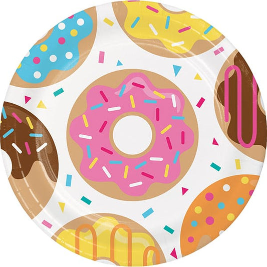 Donut Time 8.75in Round Dinner Paper Plates