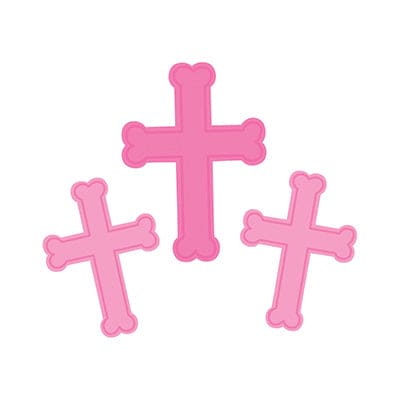 Cross Foil Cutouts Pink