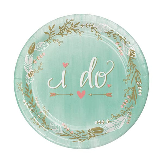 Mint to Be 7in Round Luncheon Paper  Plates