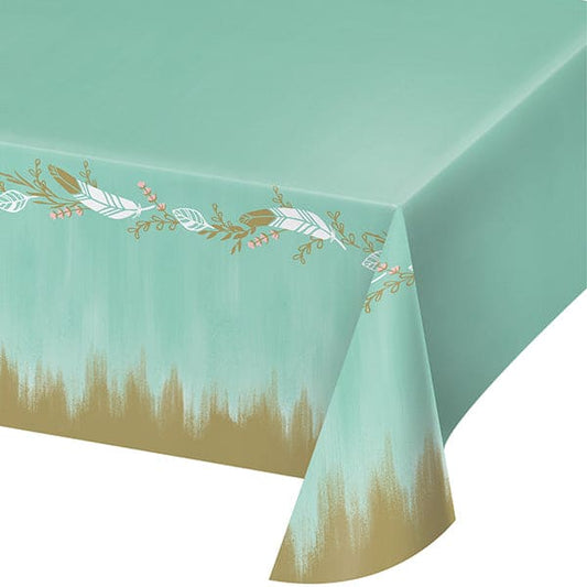 Mint to Be 54 x 102in Plastic Table Cover