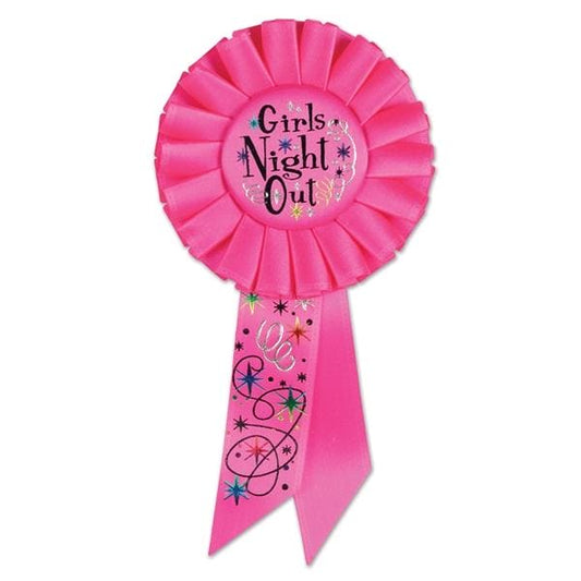 Girl's Night Out Pink Rosette Ribbon