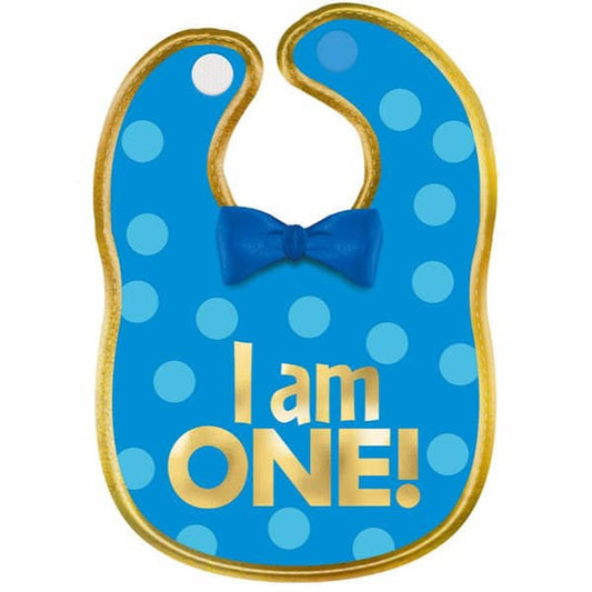 I'm One Birthday Boy Fabric Bib