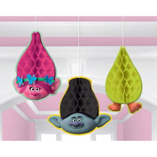 Trolls Honeycomb Decorations