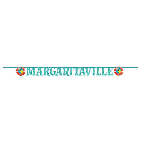 Margaritaville Glitter Ribbon Letter Banner