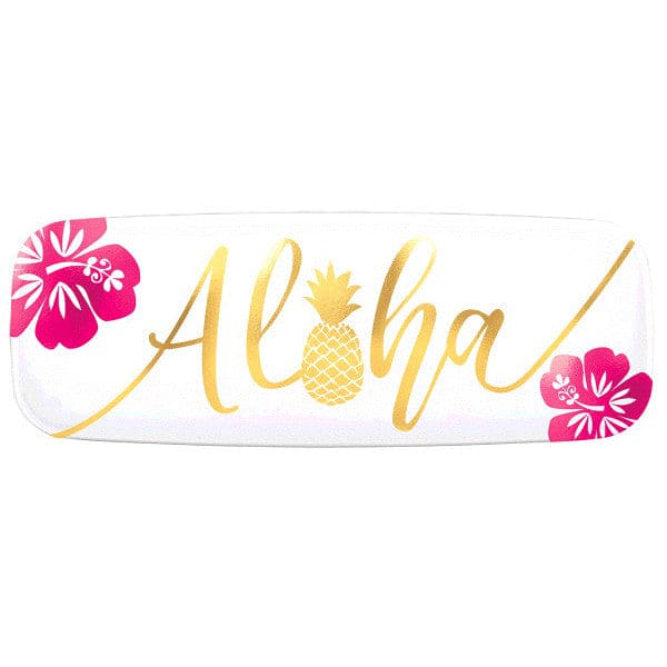 Aloha Plastic Long Hot Stamp Platter